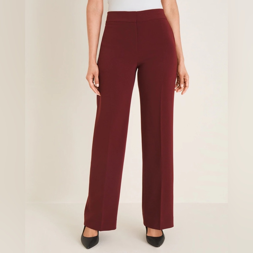 NWT Chico's wide-leg maroon pants